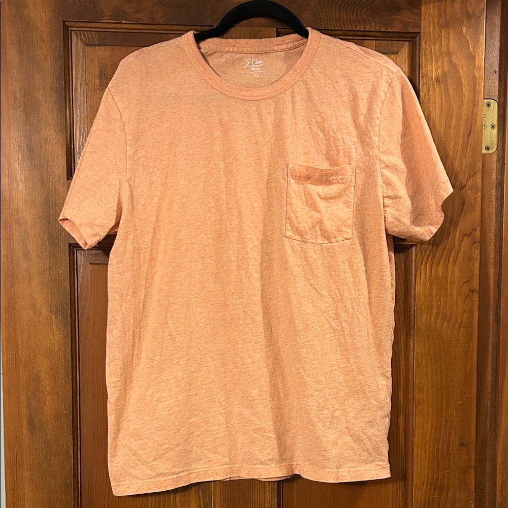 J. Crew Men’s Orange Short Sleeve Tee, Large